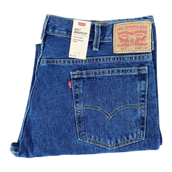Levi’s 517 Men’s Bootcut Blue Denim Jeans Size 40 x 34 NWT - Picture 1 of 6